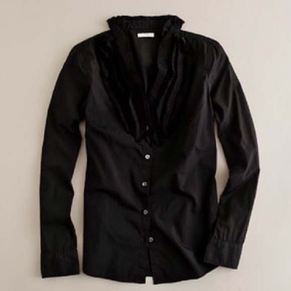 J. Crew Tops - J Crew Elizabeth Ruffle Shirt